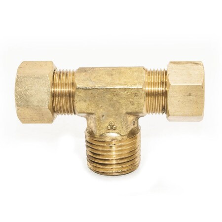 Thrifco Plumbing No. 72 1/2 Inch x 1/2 Inch Lead-Free Brass Compression MIP Tee 6972011